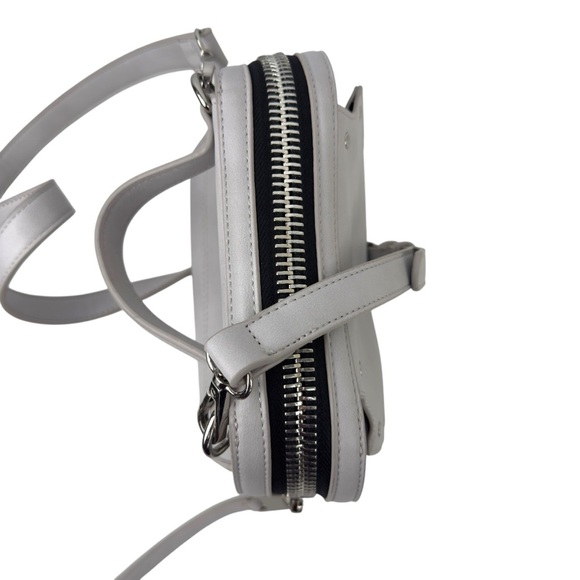 Dream Control Grey Small Crossbody/Handle Purse Studded Faux Leather Vegan - Picture 3 of 16